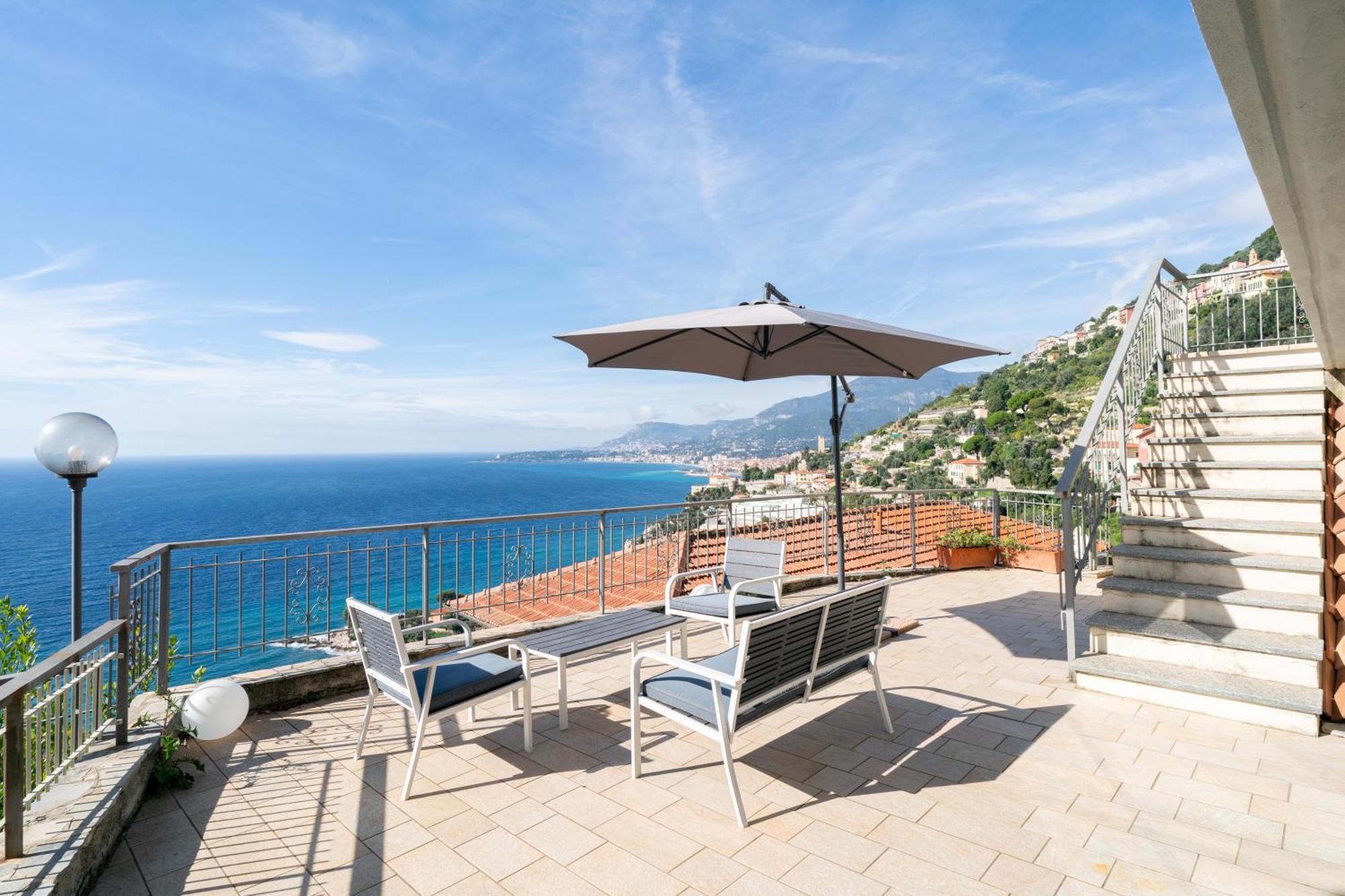 文蒂米利亚Casa Grimaldi - Terrace & Sea View公寓 外观 照片